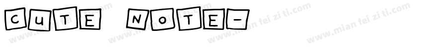 cute note字体转换